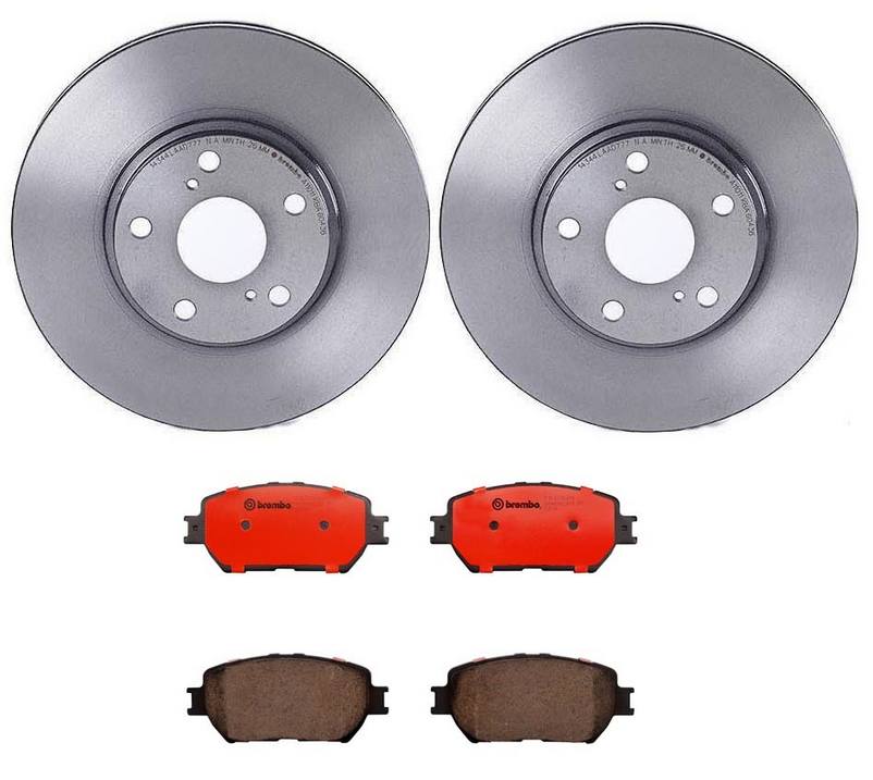 Toyota Disc Brake Pad and Rotor Kit - Front (296mm) (Ceramic) Brembo