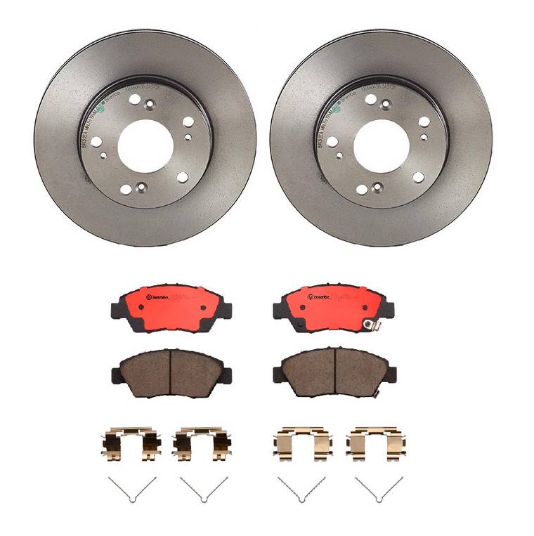 Honda Disc Brake Pad and Rotor Kit - Front (262mm) (Ceramic) Brembo