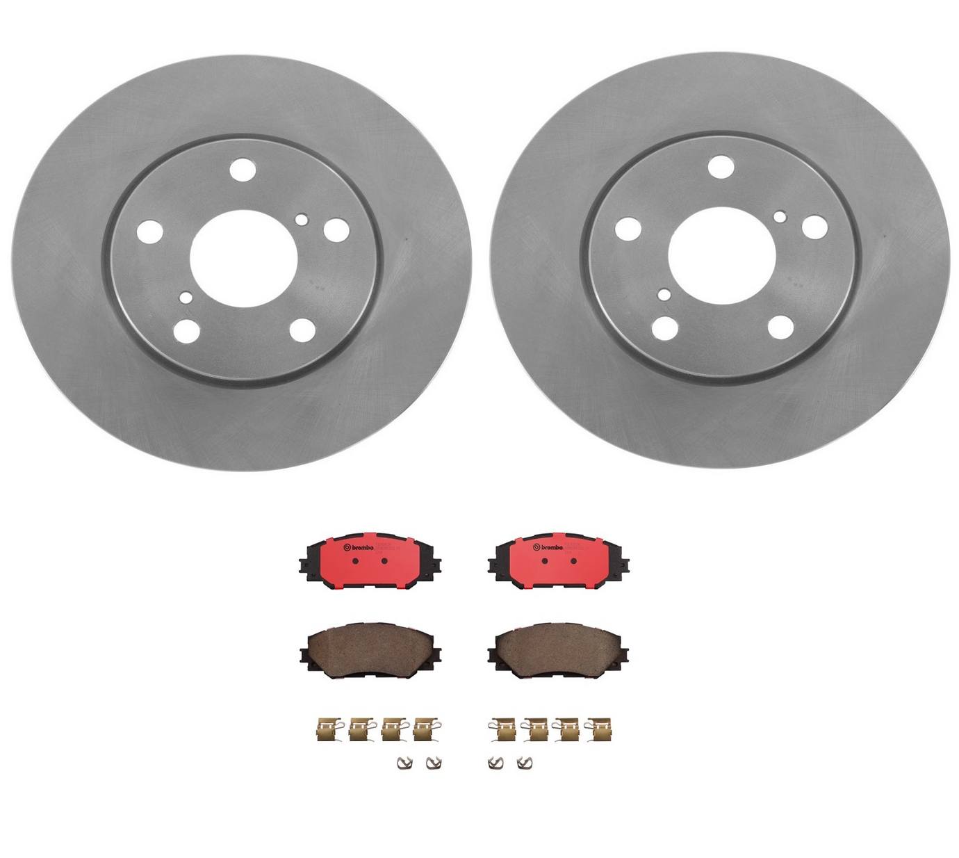 Toyota Disc Brake Pad and Rotor Kit - Front (275mm) (Ceramic) Brembo