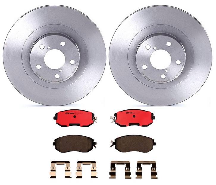 Subaru Scion Disc Brake Pad and Rotor Kit - Front (293mm) (Ceramic) Brembo