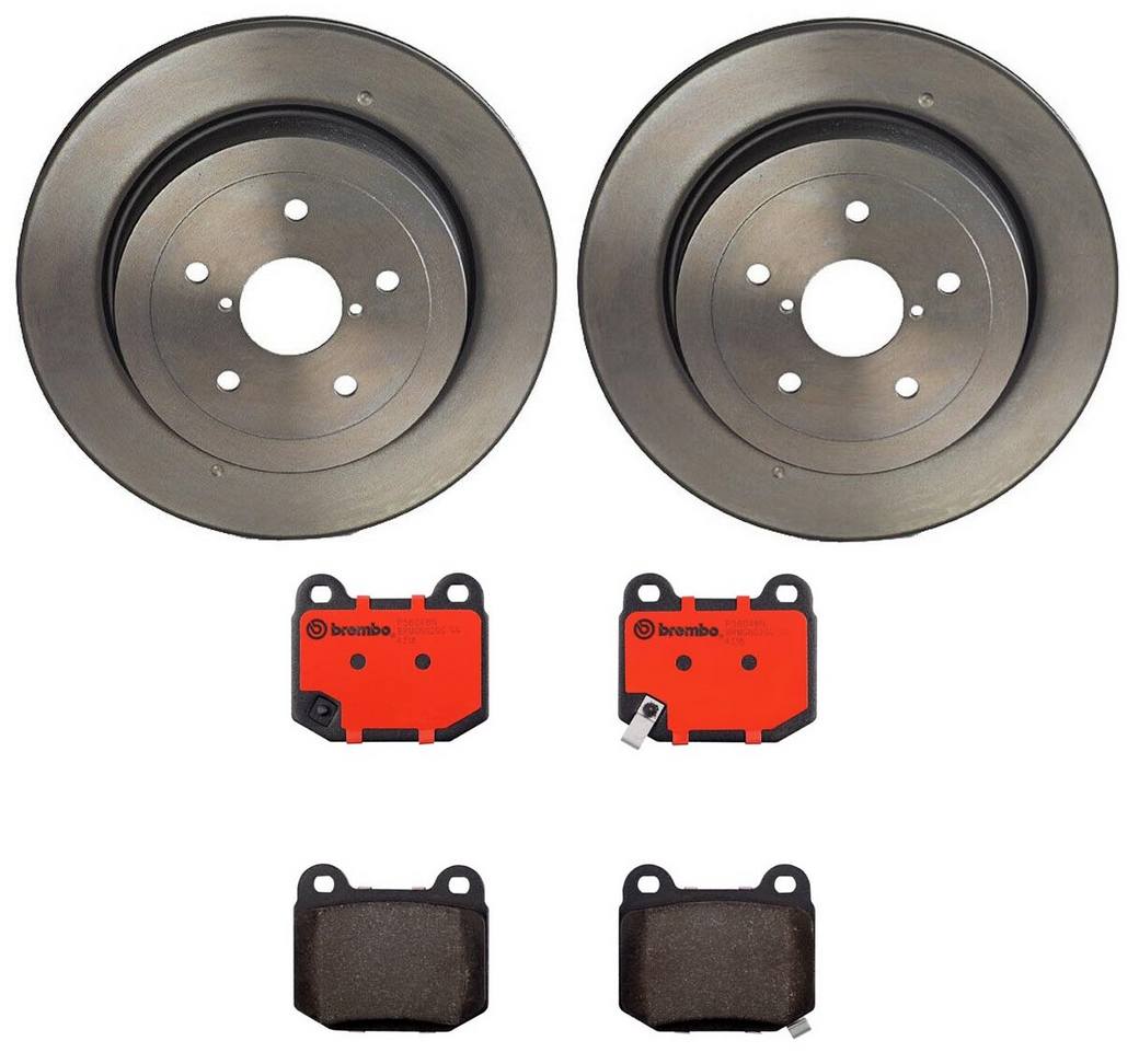 Subaru Disc Brake Pad and Rotor Kit - Rear (316mm) (Ceramic) Brembo