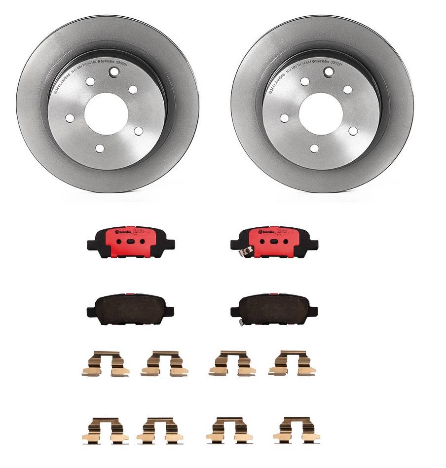 Nissan Infiniti Disc Brake Pad and Rotor Kit - Rear (292mm) (Ceramic) Brembo