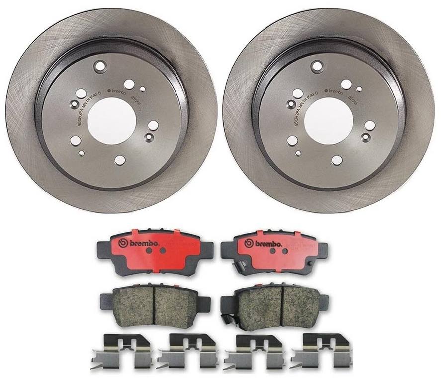 Honda Disc Brake Pad and Rotor Kit - Rear (313mm) (Ceramic) Brembo