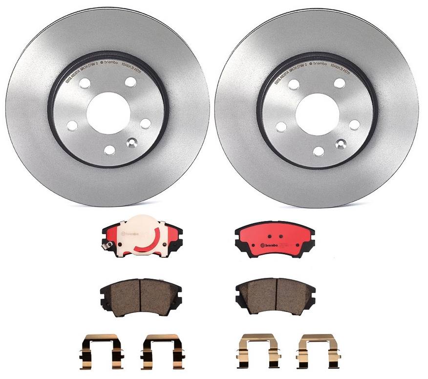 Buick Chevrolet Disc Brake Pad and Rotor Kit - Front (321mm) (Ceramic) Brembo