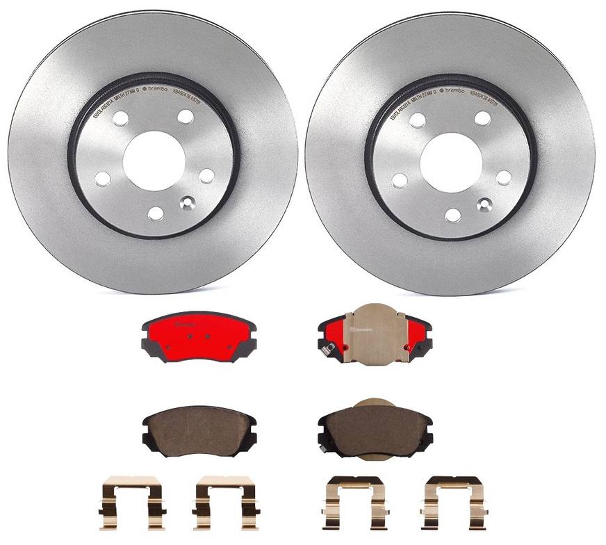 Buick Chevrolet GMC Disc Brake Pad and Rotor Kit - Front (321mm) (Ceramic) Brembo