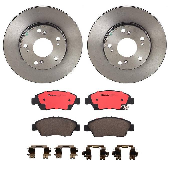 Honda Disc Brake Pad and Rotor Kit - Front (262mm) (Ceramic) Brembo