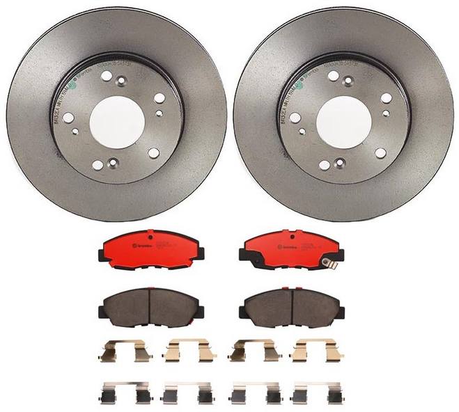 Honda Disc Brake Pad and Rotor Kit - Front (262mm) (Ceramic) Brembo