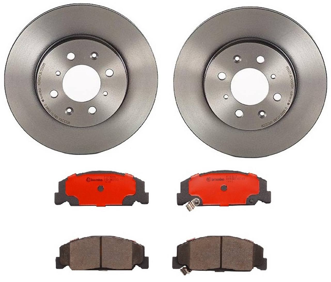 Honda Disc Brake Pad and Rotor Kit - Front (262mm) (Ceramic) Brembo