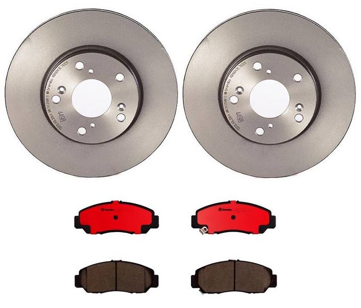 Honda Disc Brake Pad and Rotor Kit - Front (282mm) (Ceramic) Brembo