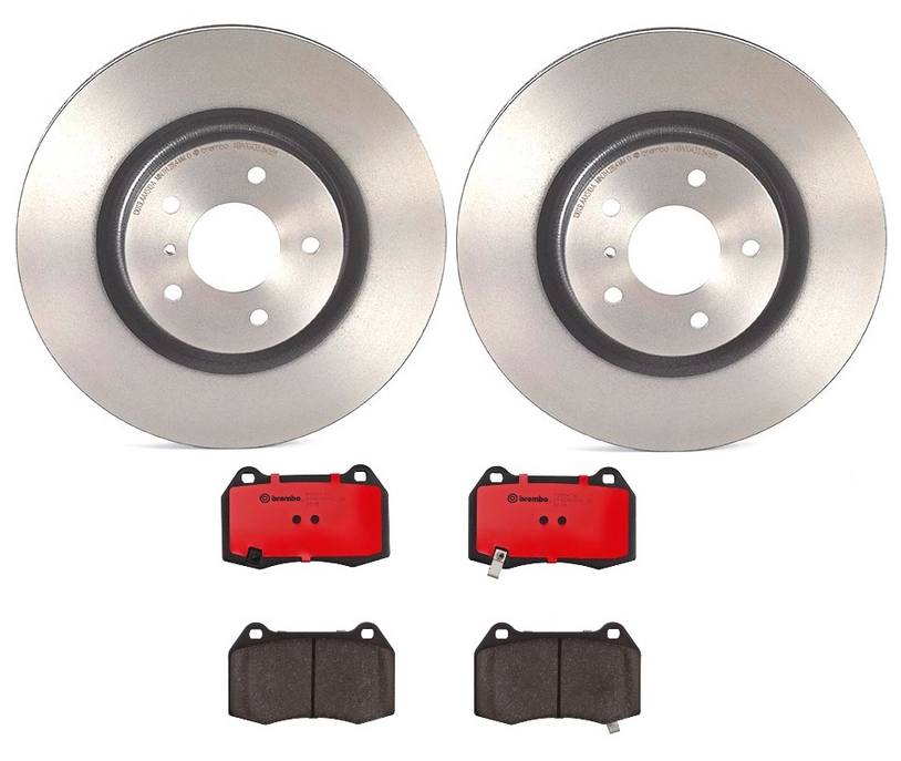 Nissan Infiniti Disc Brake Pad and Rotor Kit - Front (324mm) (Ceramic) Brembo