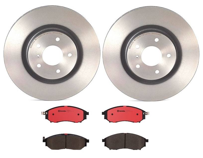 Nissan Disc Brake Pad and Rotor Kit - Front (324mm) (Ceramic) Brembo