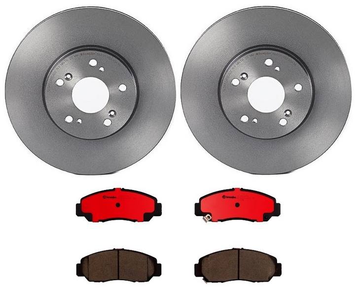 Honda Disc Brake Pad and Rotor Kit - Front (300mm) (Ceramic) Brembo