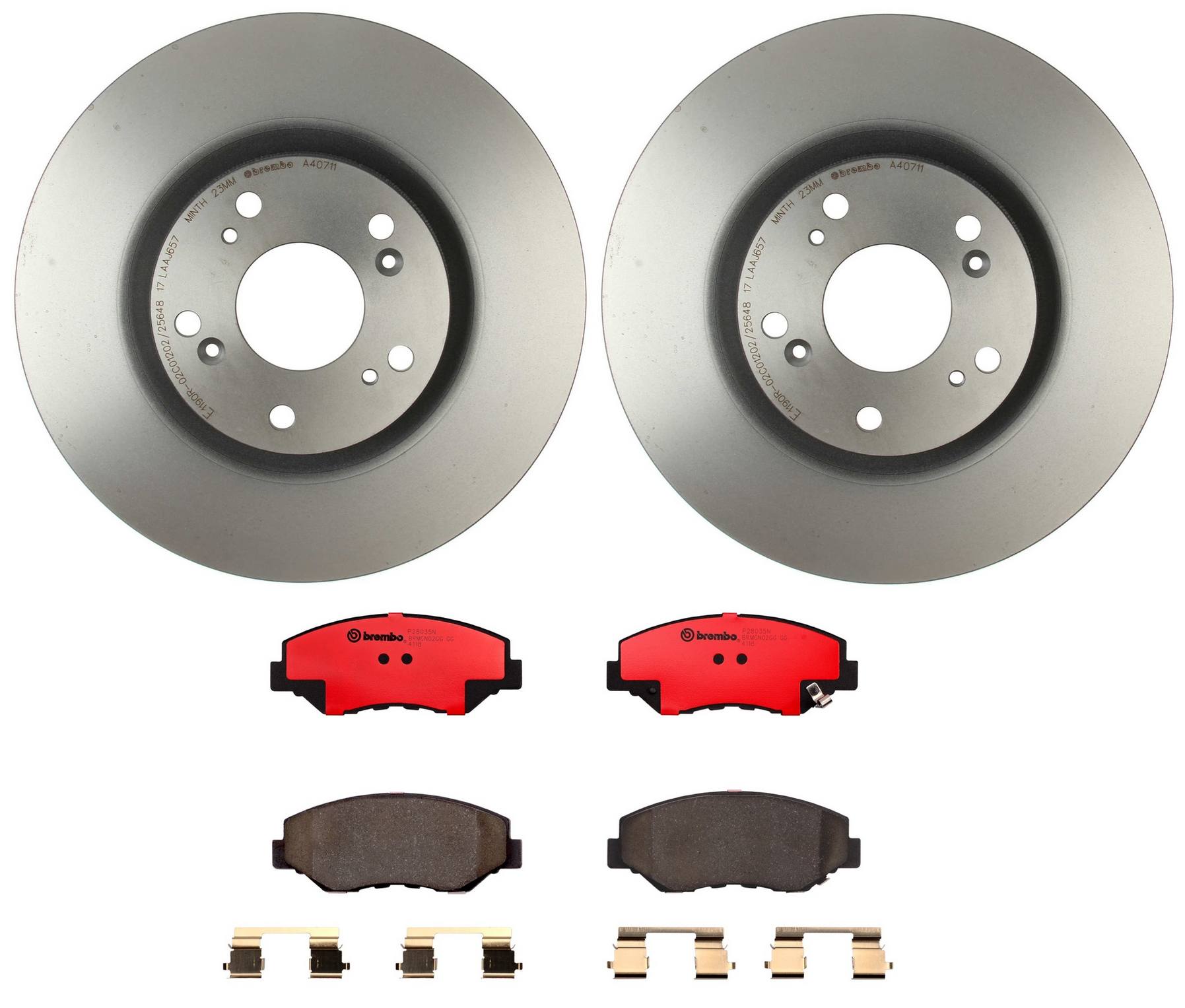 Honda Disc Brake Pad and Rotor Kit - Front (300mm) (Ceramic) Brembo