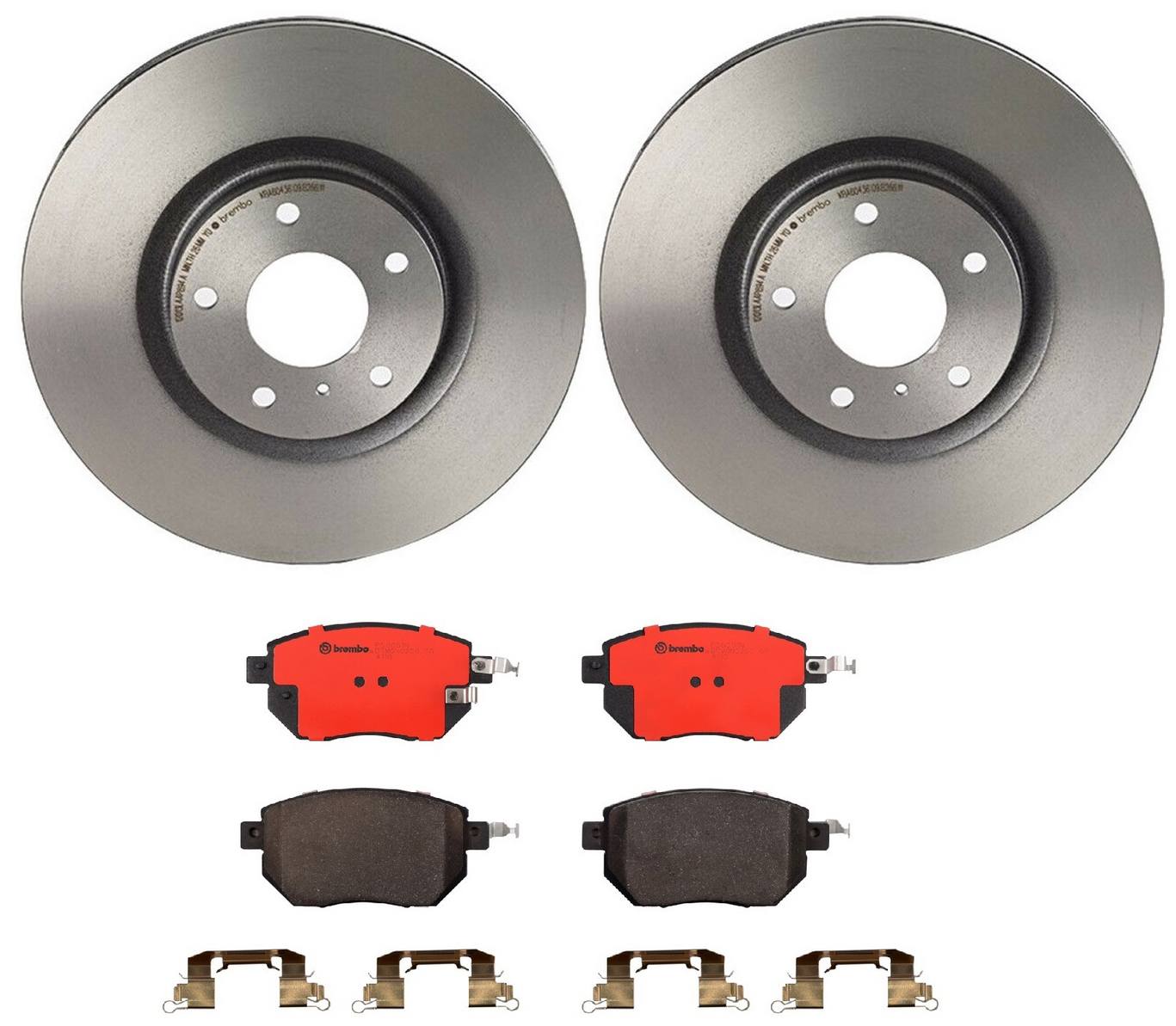 Nissan Infiniti Disc Brake Pad and Rotor Kit - Front (320mm) (Ceramic) Brembo