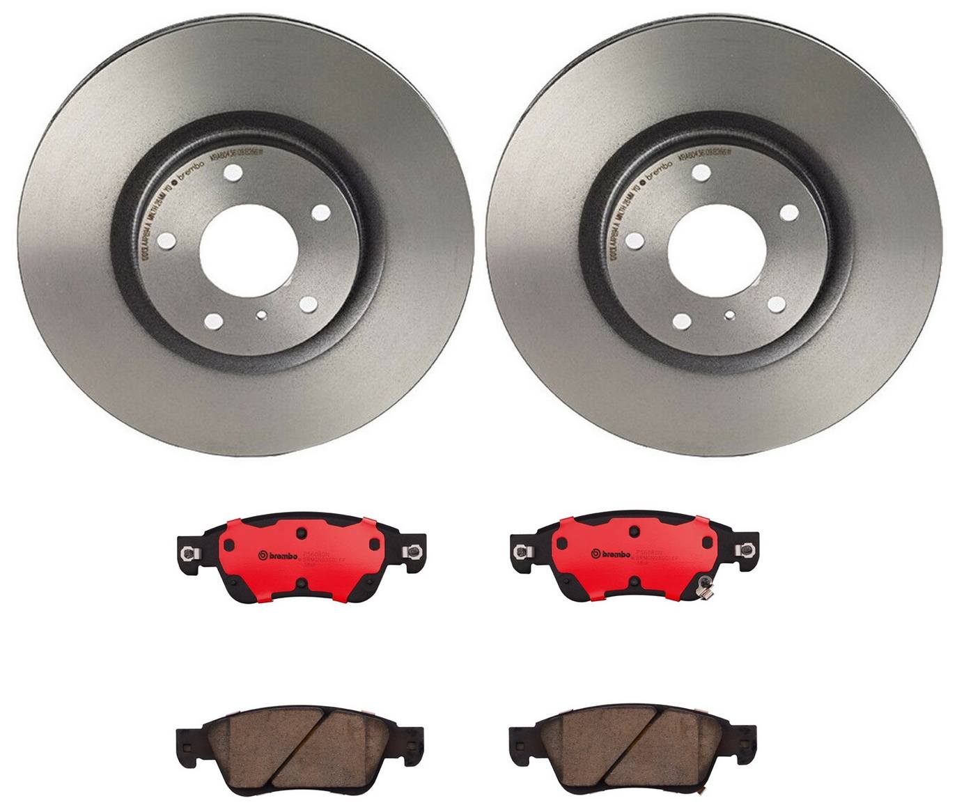 Infiniti Disc Brake Pad and Rotor Kit - Front (320mm) (Ceramic) Brembo