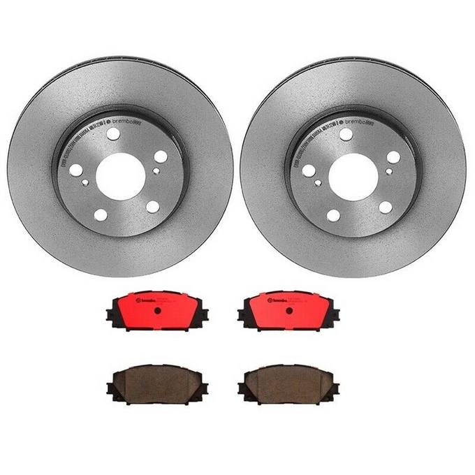 Toyota Lexus Disc Brake Pad and Rotor Kit - Front (255mm) (Ceramic) Brembo