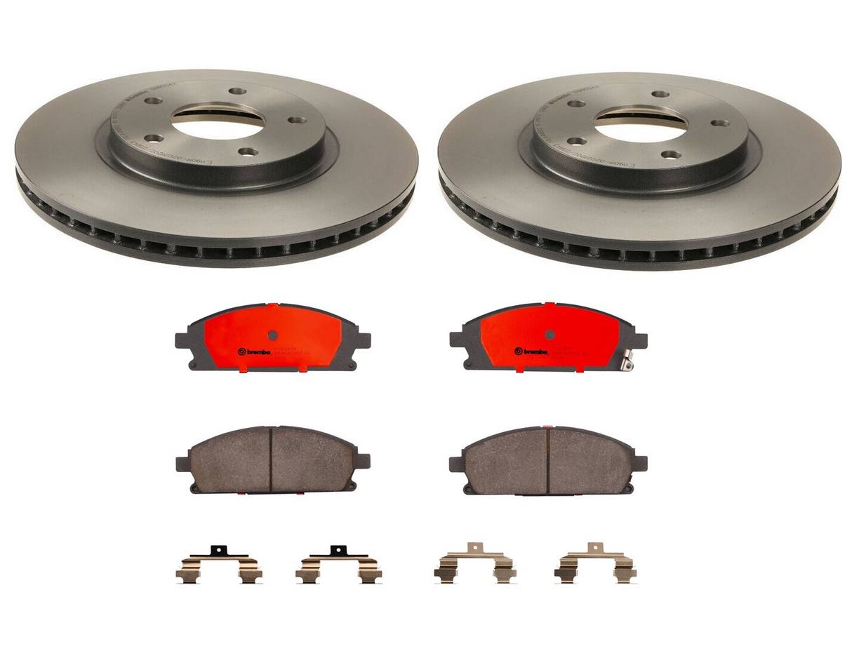 Nissan Disc Brake Pad and Rotor Kit - Front (290mm) (Ceramic) Brembo