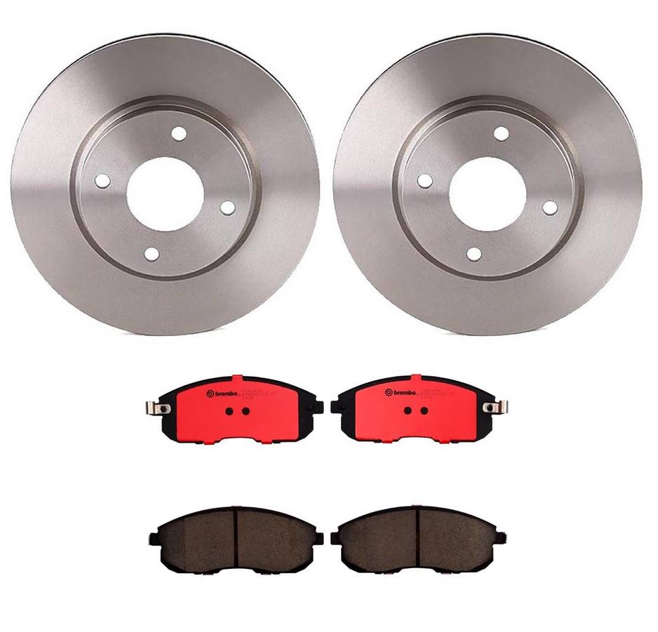 Nissan Disc Brake Pad and Rotor Kit - Front (280mm) (Ceramic) Brembo