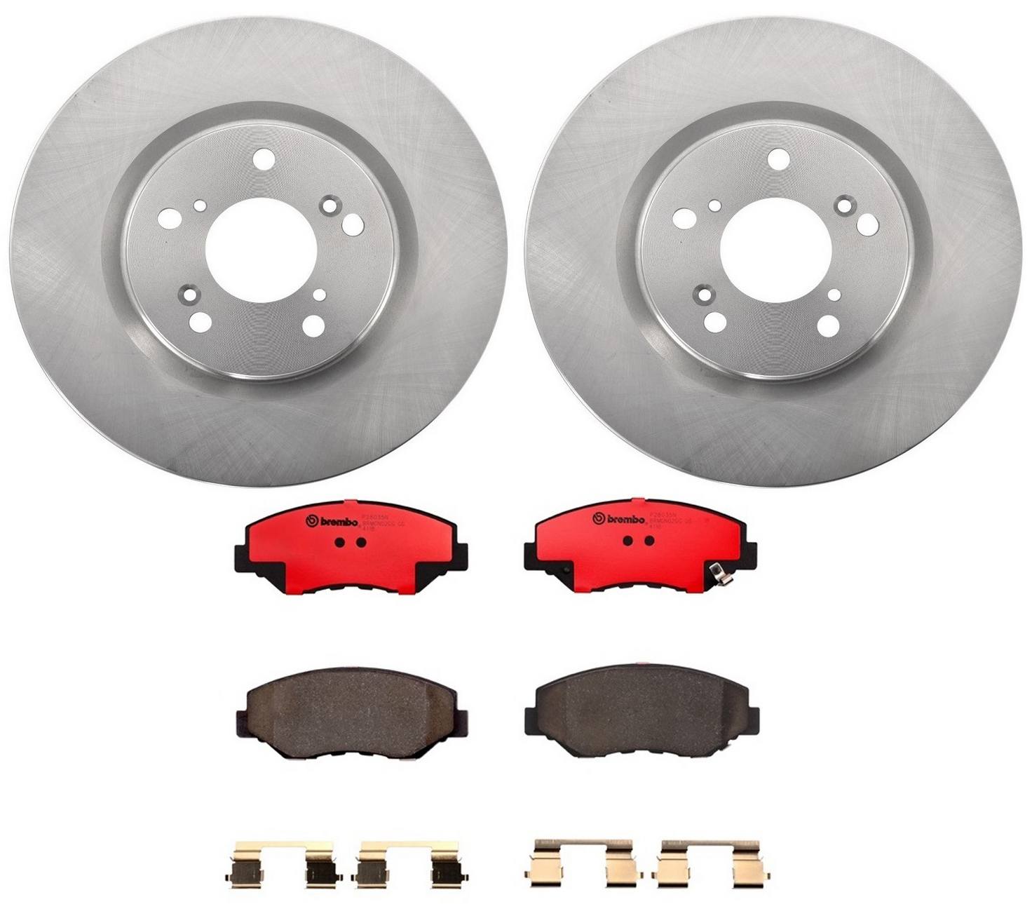 Honda Disc Brake Pad and Rotor Kit - Front (300mm) (Ceramic) Brembo