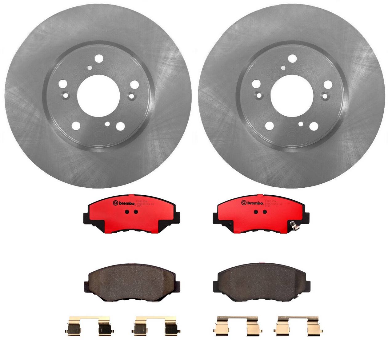 Honda Disc Brake Pad and Rotor Kit - Front (293mm) (Ceramic) Brembo