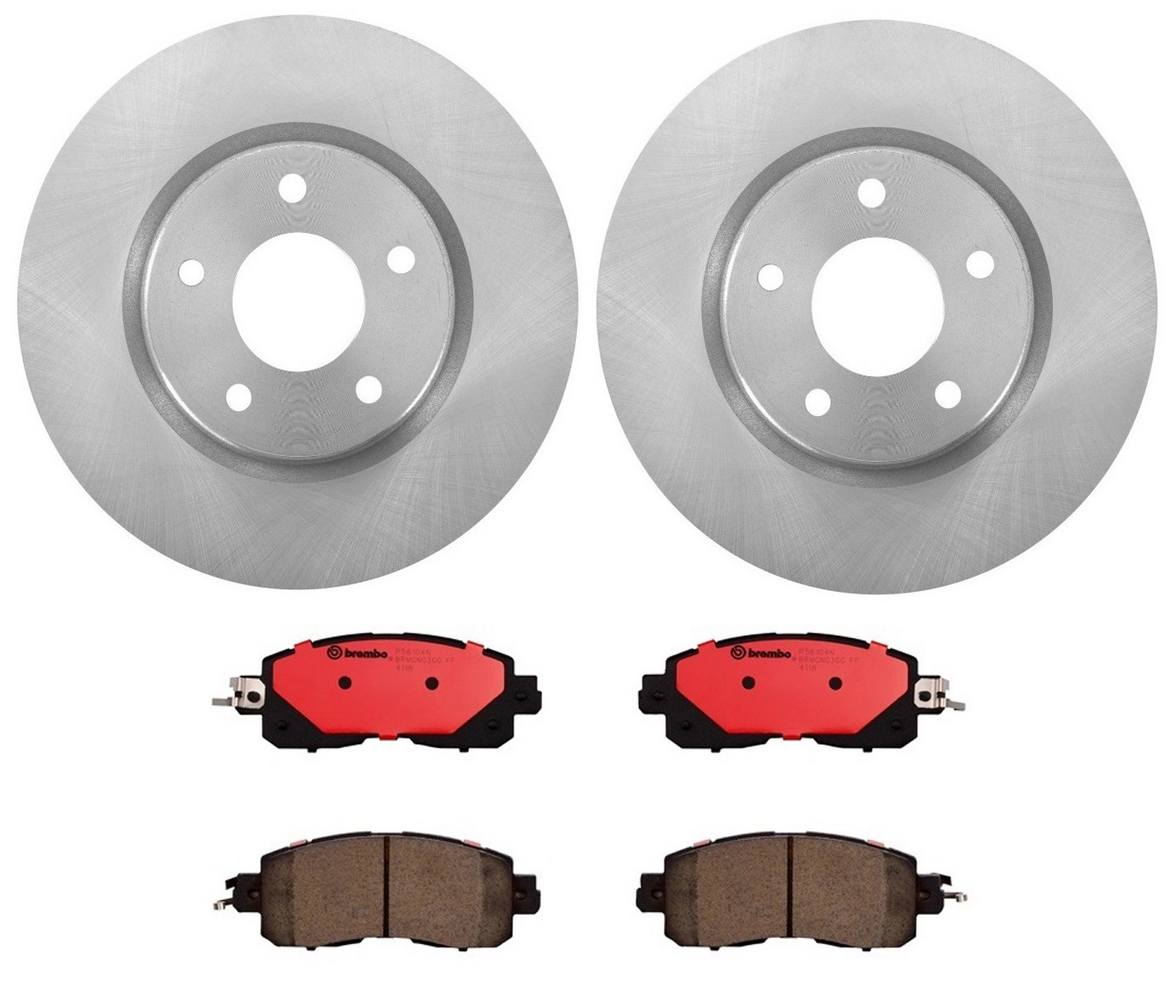 Nissan Disc Brake Pad and Rotor Kit - Front (296mm) (Ceramic) Brembo