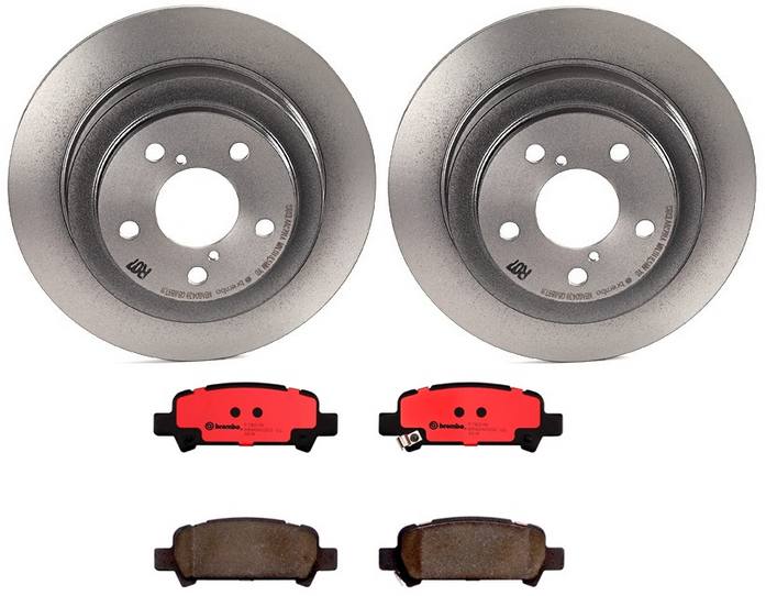 Subaru Disc Brake Pad and Rotor Kit - Rear (265mm) (Ceramic) Brembo