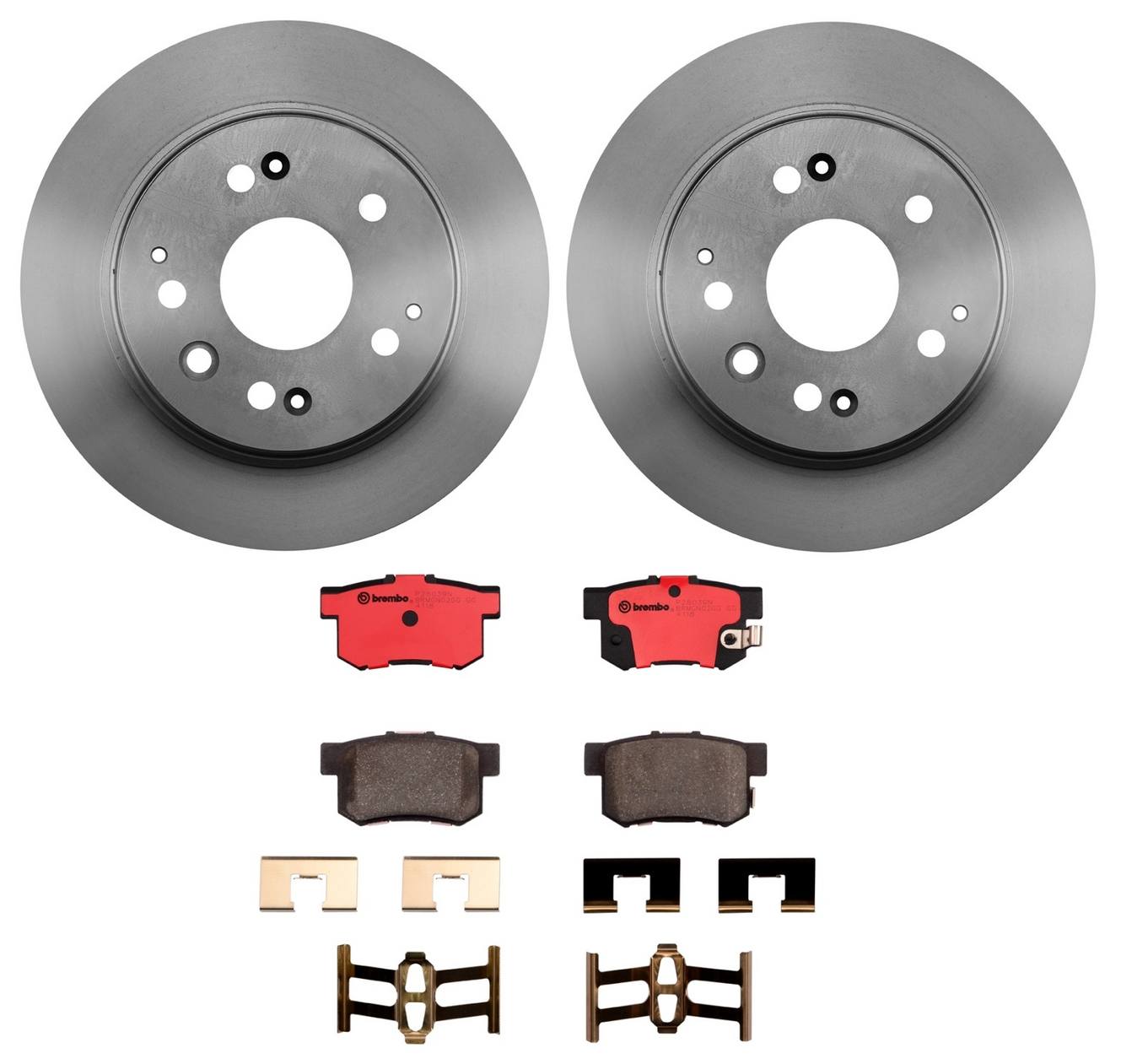 Acura Disc Brake Pad and Rotor Kit - Rear (282mm) (Ceramic) Brembo