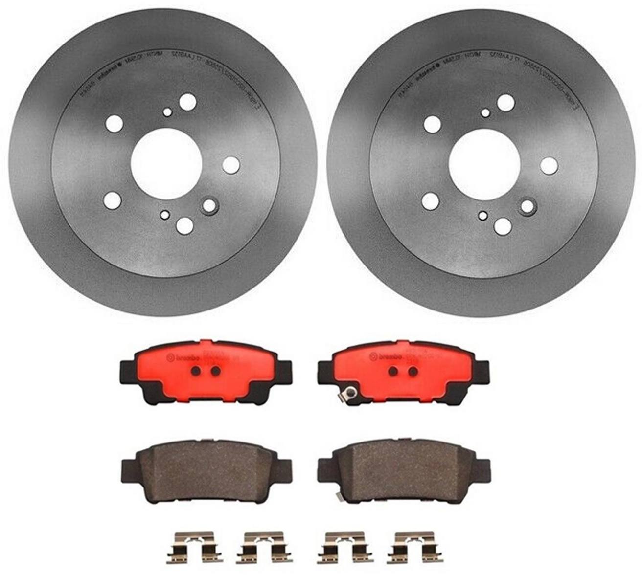 Toyota Disc Brake Pad and Rotor Kit - Rear (290mm) (Ceramic) Brembo