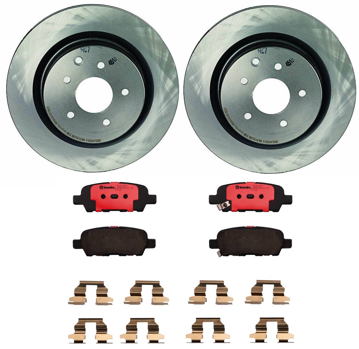 Nissan Disc Brake Pad and Rotor Kit - Rear (322mm) (Ceramic) Brembo