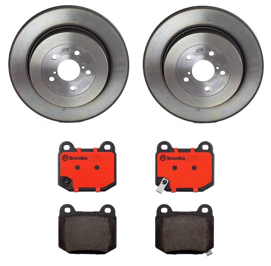 Subaru Disc Brake Pad and Rotor Kit - Rear (316mm) (Ceramic) Brembo