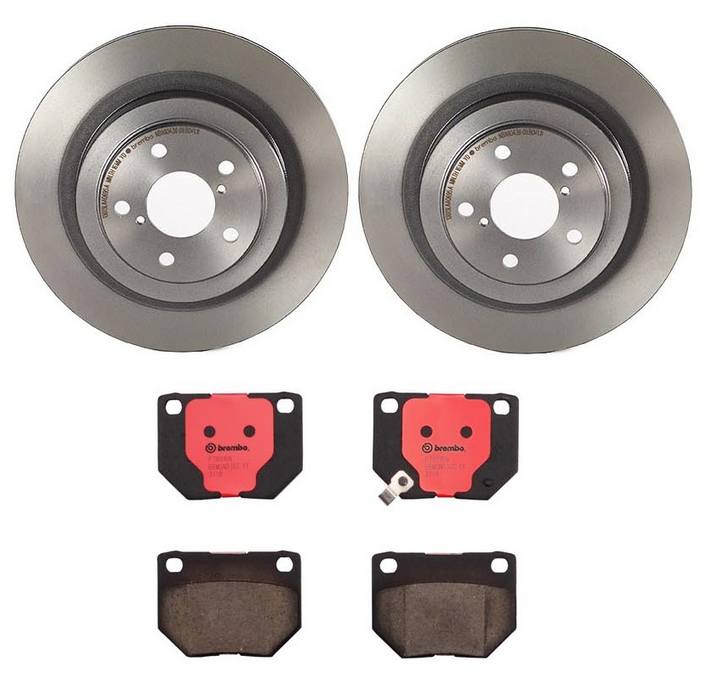 Subaru Disc Brake Pad and Rotor Kit - Rear (290mm) (Ceramic) Brembo