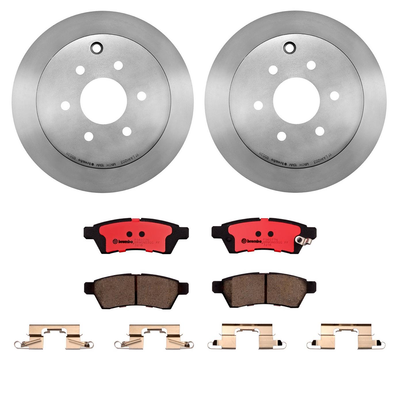 Nissan Disc Brake Pad and Rotor Kit - Rear (286mm) (Ceramic) Brembo