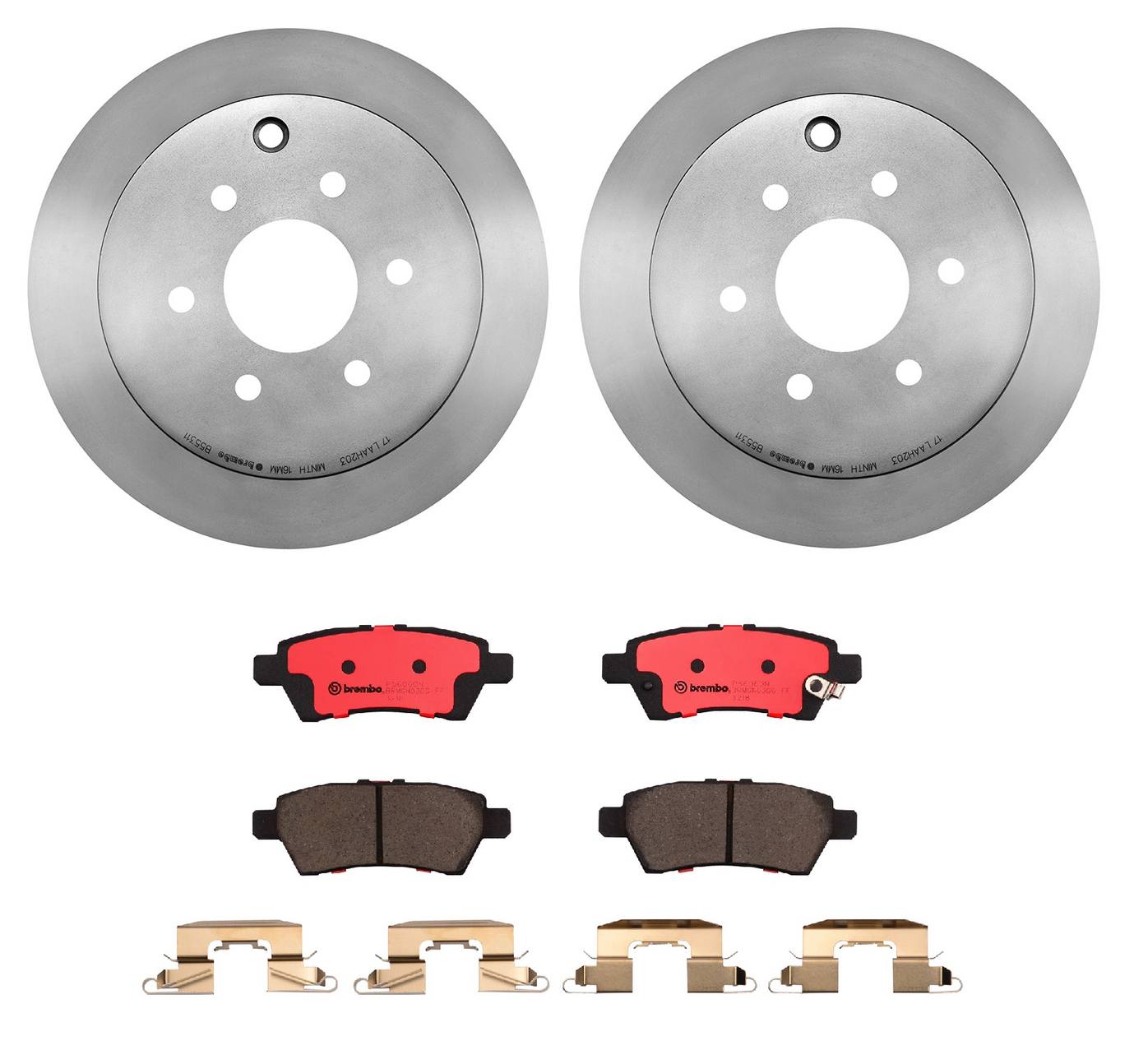 Nissan Disc Brake Pad and Rotor Kit - Rear (286mm) (Ceramic) Brembo