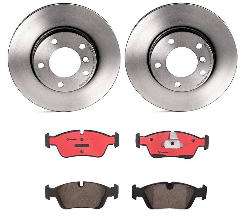 BMW Disc Brake Pad and Rotor Kit - Front (286mm) (Ceramic) Brembo