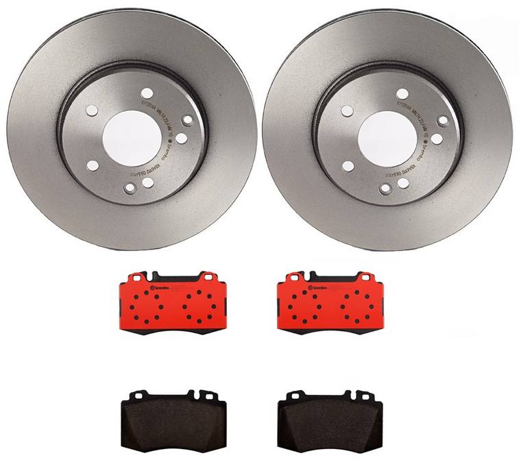 Mercedes Disc Brake Pad and Rotor Kit - Front (288mm) (Ceramic) Brembo