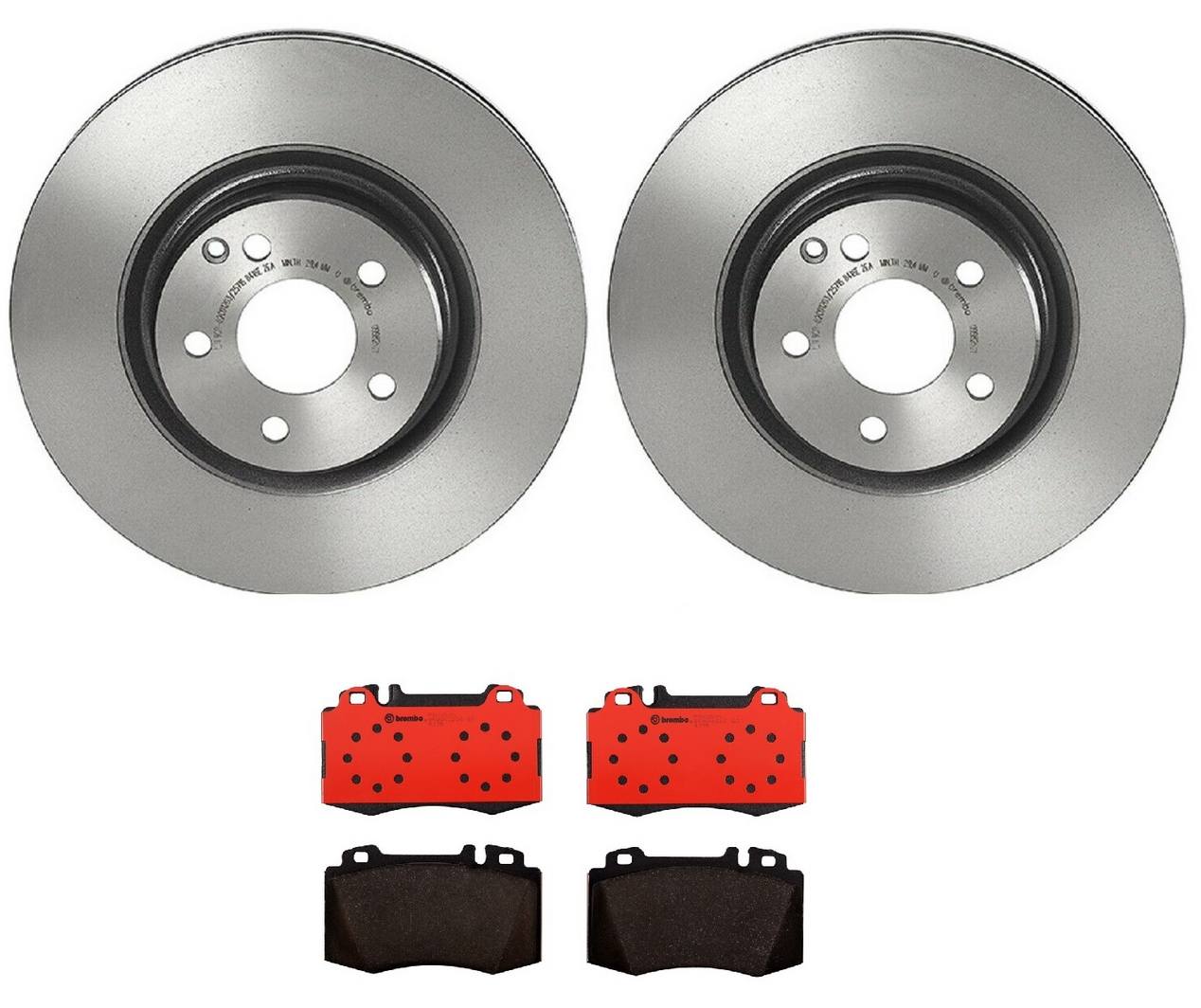 Mercedes Disc Brake Pad and Rotor Kit - Front (330mm) (Ceramic) Brembo