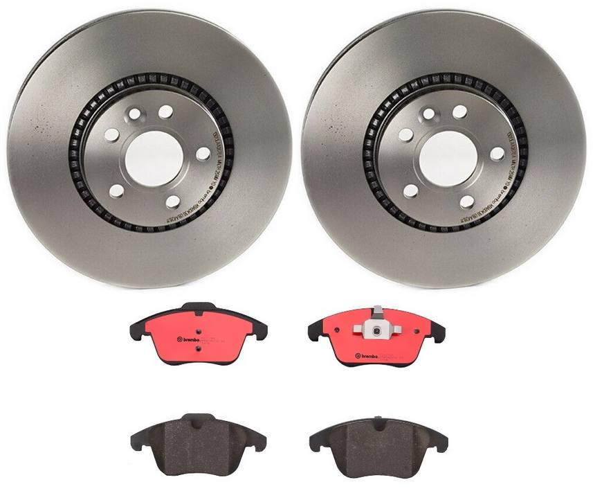 Land Rover Disc Brake Pad and Rotor Kit - Front (316mm) (Ceramic) Brembo