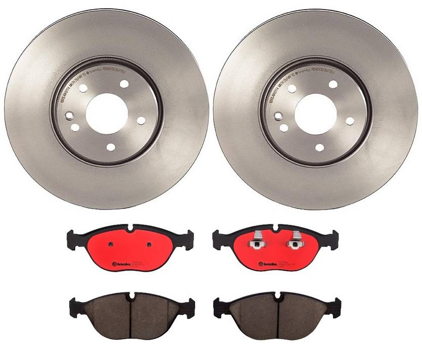 Mercedes Chrysler Disc Brake Pad and Rotor Kit - Front (330mm) (Ceramic) Brembo