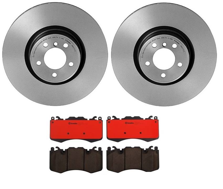 Land Rover Disc Brake Pad and Rotor Kit - Front (380mm) (Ceramic) Brembo