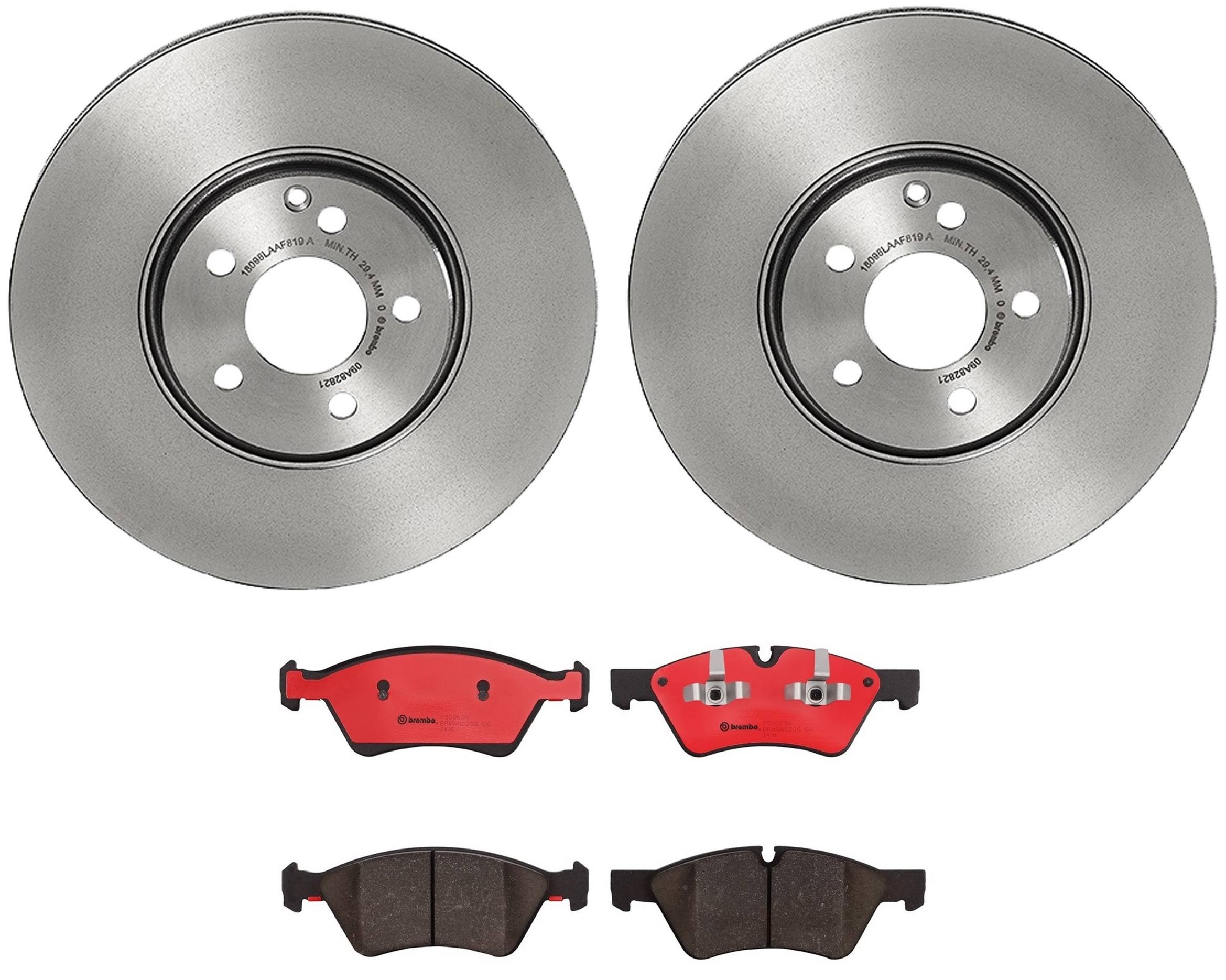 Mercedes Disc Brake Pad and Rotor Kit - Front (330mm) (Ceramic) Brembo