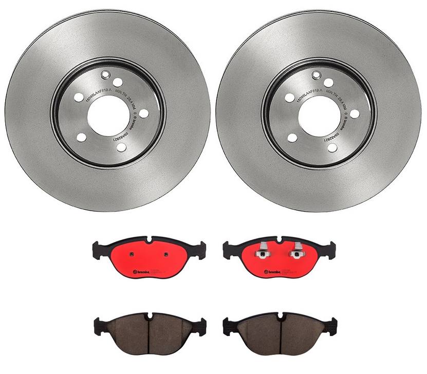 Mercedes Disc Brake Pad and Rotor Kit - Front (330mm) (Ceramic) Brembo