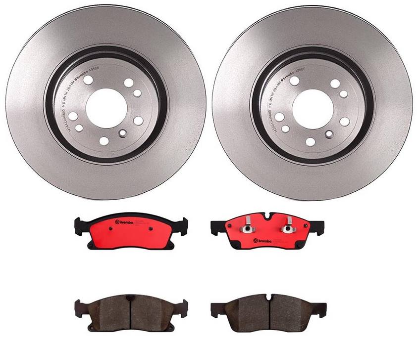 Mercedes Disc Brake Pad and Rotor Kit - Front (330mm) (Ceramic) Brembo