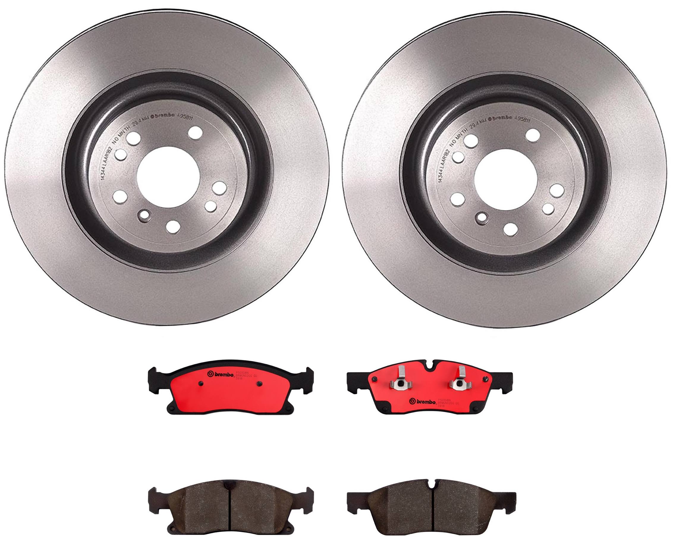 Mercedes Disc Brake Pad and Rotor Kit - Front (350mm) (Ceramic) Brembo