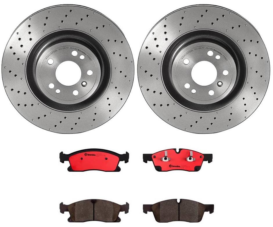 Mercedes Disc Brake Pad and Rotor Kit - Front (350mm) (Ceramic) Brembo