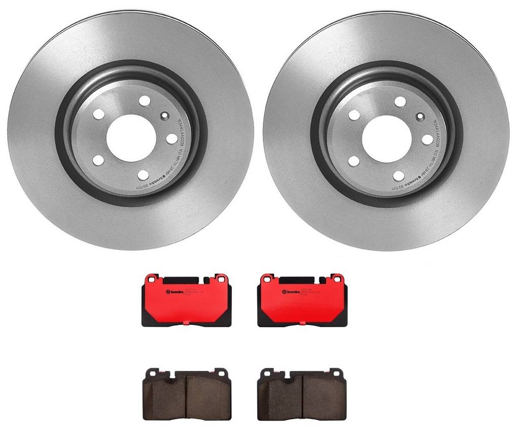 Audi Disc Brake Pad and Rotor Kit – Front (345mm) (Ceramic) Brembo