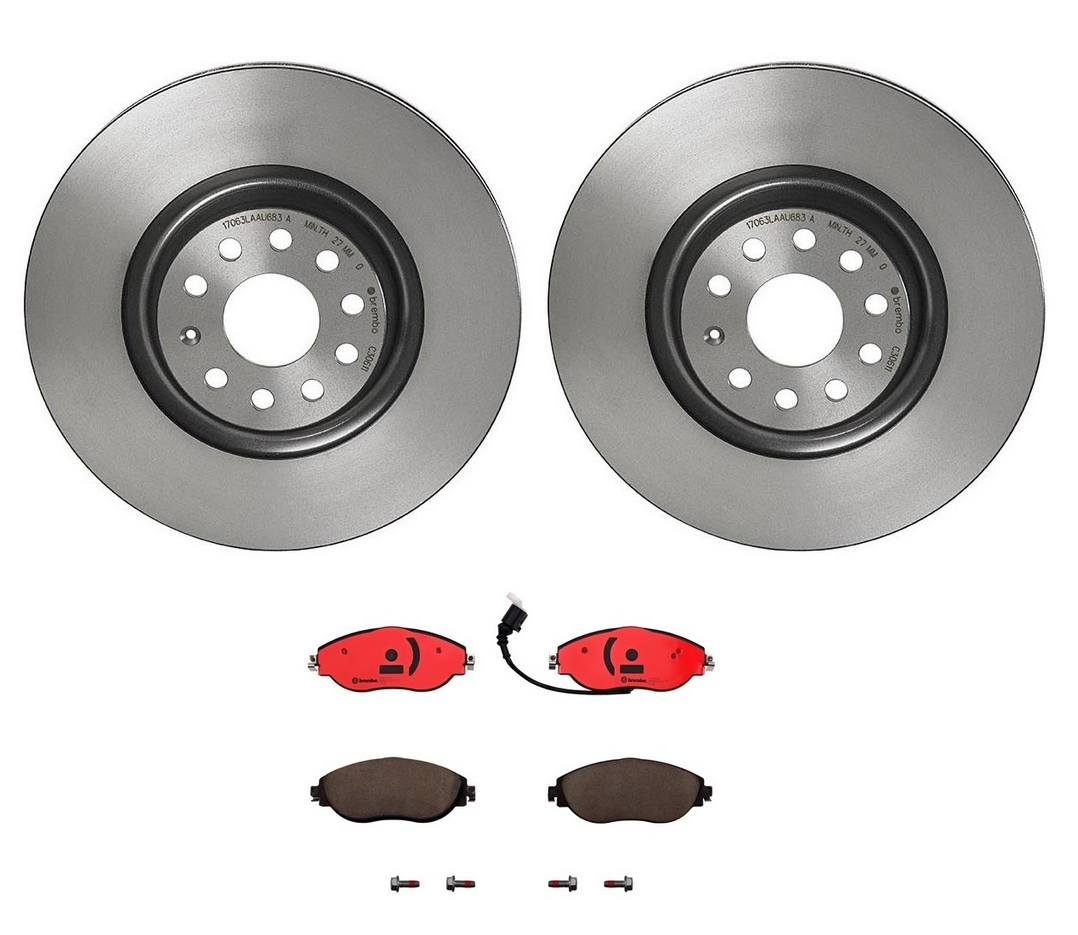 Volkswagen Disc Brake Pad and Rotor Kit - Front (340mm) (Ceramic) Brembo