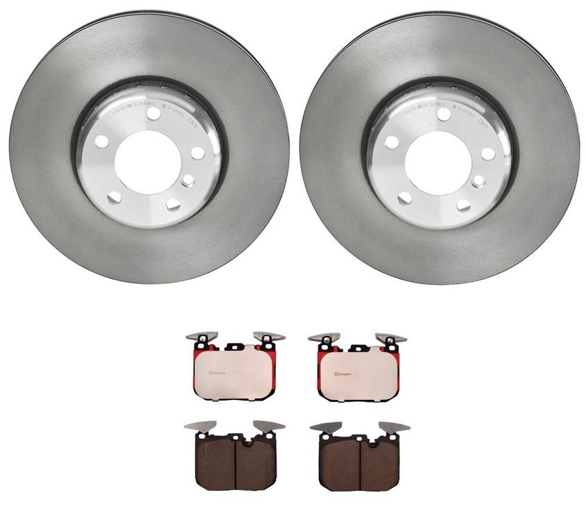 BMW Disc Brake Pad and Rotor Kit - Front (340mm) (Ceramic) Brembo