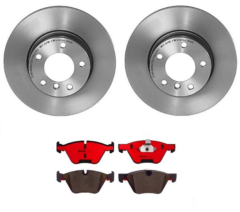 BMW Disc Brake Pad and Rotor Kit - Front (300mm) (Ceramic) Brembo