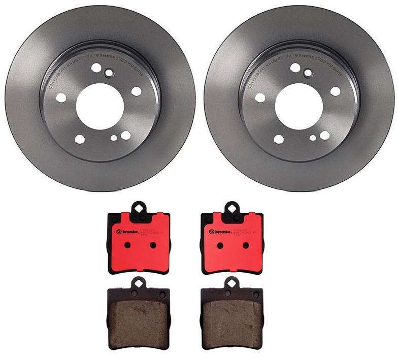 Mercedes Chrysler Disc Brake Pad and Rotor Kit - Rear (278mm) (Ceramic) Brembo