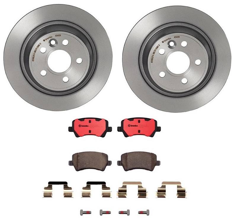 Land Rover Disc Brake Pad and Rotor Kit - Rear (302mm) (Ceramic) Brembo